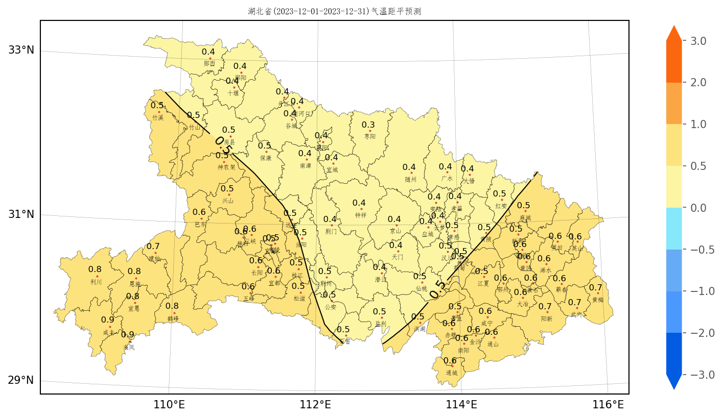 湖北省各縣市2023年12月氣溫距平預(yù)測圖（℃）.png.png